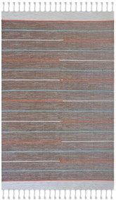 Καλοκαιρινό χαλί βαμβακερό χειροποίητο Ribella 600 brown 133 x 190