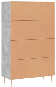 Ντουλάπα Γκρι Σκυροδέματος 69,5 x 31 x 115 εκ. Επεξεργ. Ξύλο - Γκρι
