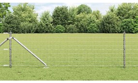 vidaXL Τεντώτο με στήριγμα Ασημί 0,4 x 50 μ. Ατσάλι