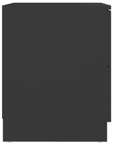 Κομοδίνο Μαύρο 40 x 40 x 50 εκ. από Μοριοσανίδα - Μαύρο