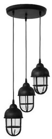 Κρεμαστό Φωτιστικό Οροφής Πλαστικό IP54 SLP-900 PENDEL 3L 11-0306 Heronia-11-0306-Μαύρο 11-0306