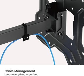 POWERTECH επιτοίχια βάση τηλεόρασης PT-1555, 23-43", έως 30kg, full motion
