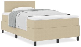 vidaXL Κρεβάτι Box Spring με Στρώμα Γαλάζιο Γκρι 120x200 εκ. Ύφασμα βελούδου