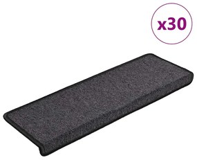 vidaXL Πατάκια Σκαλοπάτια 30 τεμ. Ανθρακί 65x21x4 εκ. με Ορθογώνια Άκρη