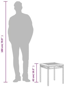 ΤΡΑΠΕΖΙ ΚΗΠΟΥ ΜΠΕΖ 38X38X42 ΕΚ. ΣΥΝΘΕΤΙΚΟ ΡΑΤΑΝ &amp; ΞΥΛΟ ΑΚΑΚΙΑΣ 365865