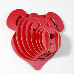 Intra απο ξύλο plywood 3mm-4mm πάχος - Διακόσμηση τοίχου κεφαλιού από ξύλο αρκούδας Δίασταση 30x30 cm Intraeaxys-6o3ymnj7