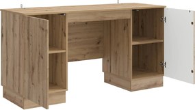 vidaXL Γραφείο Artisan Δρυς 142,5 x 50 x 75 εκ. Επεξεργασμένο Ξύλο