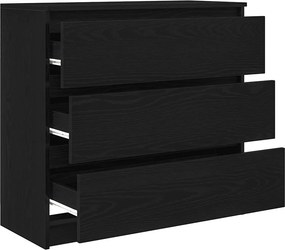 vidaXL Ντουλάπι Μαύρη βελανιδιά 80x35x76 εκ. Επεξεργασμένο Ξύλο