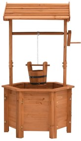 vidaXL Γλάστρα Πηγάδι 40 x 40 x 84 εκ. από Ξύλο Ελάτης