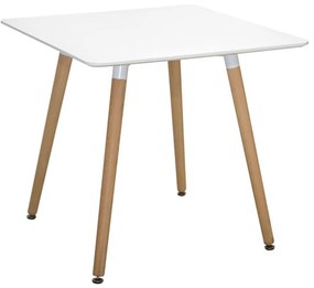 Τραπέζι Minimal HM0057.01 Λευκό 80x80x74cm Mdf, Wood