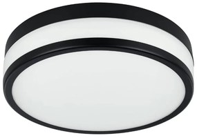 Φωτιστικό Οροφής - Πλαφονιέρα Palermo 900846 30x7,5cm Led 3000K IP44 White-Black Eglo Ατσάλι