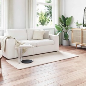 vidaXL Αντιολισθητικό ψεύτικο χαλί από κουνελιού Olite Κρεμ