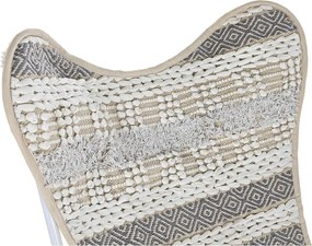 Κήπος πολυθρόνα DKD Home Decor Λευκό Γκρι 74 x 65 x 90 cm