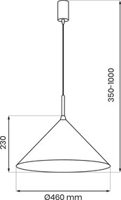 Κρεμαστό Φωτιστικό Capital White Ø46cm Λευκό