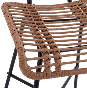 ΣΚΑΜΠΟ ΜΕΤΑΛΛΙΚΟ EDDIE ΜΕ ΜΑΞΙΛΑΡΙ HM5708 ΜΕ WICKER ΜΠΕΖ 45Χ46.5Χ115Υ εκ.