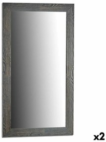 Τοίχο καθρέφτη Gift Decor Γκρι 75,5 x 135,5 x 1,5 cm Ορθογώνιο (x2)