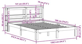 ΣΚΕΛΕΤΟΣ ΚΡΕΒ. ΧΩΡΙΣ ΣΤΡΩΜΑ ΚΑΦΕ ΚΕΡΙΟΥ 135X190 ΕΚ ΜΑΣΙΦ ΠΕΥΚΟ 3306060