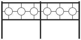 vidaXL Κεφαλάρι Μαύρο 180 εκ. Μεταλλικό
