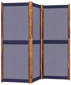 vidaXL Διαχωριστικό Δωματίου με 3 Πάνελ Σκούρο Μπλε 210 x 180 εκ.