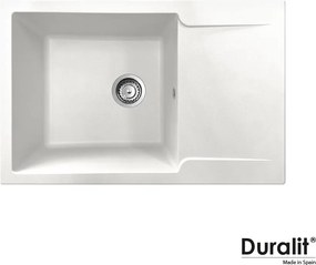 Duralit KN105 - Νεροχύτης Κουζίνας Συνθετικός 79x50 - 300. White