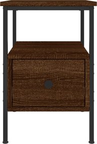 vidaXL Κομοδίνο Καφέ Δρυς 34 x 36 x 50 εκ. από Επεξεργασμένο Ξύλο