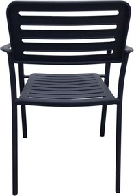 ROMA Πολυθρόνα Στοιβαζόμενη, Μέταλλο Βαφή Μαύρο   1τμχ