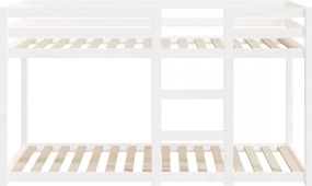 vidaXL Κουκέτα Λευκό 75x190 εκ. από Μασίφ Ξύλο Πεύκου