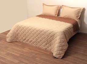 Κουβερτώριο Δίχρωμο Μονό 160x240 Microfiber Μπεζ/Καφέ Viopros