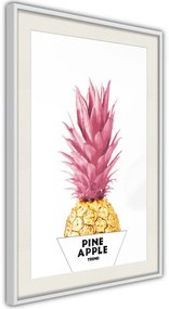 Αφίσα - Trendy Pineapple - 40x60 - Μαύρο - Με πασπαρτού