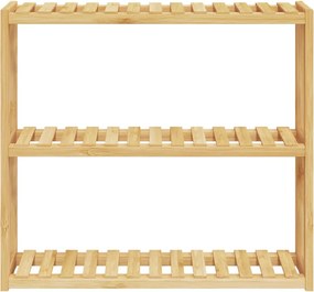 vidaXL Ράφι Μπάνιου 3 Επιπέδων Επιτοίχιο 60x15x54 εκ. από Μπαμπού