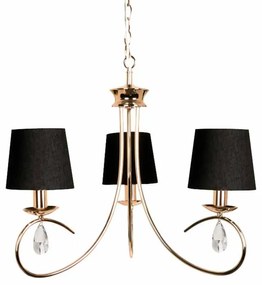 Πολυέλαιος Οροφής Aca Basilico TNK81490CG3P Copper-Gold/Black