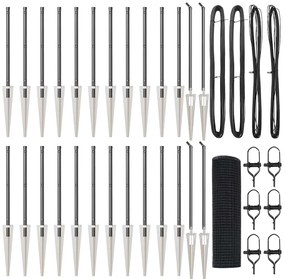 vidaXL Στύλος Περιφράξεων Γκρι 50 x 0,6 μ (16 x 16 mm δικτύου)