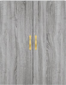 vidaXL Ντουλάπι Γκρι Sonoma 69,5 x 34 x 180 εκ. Επεξεργασμένο Ξύλο