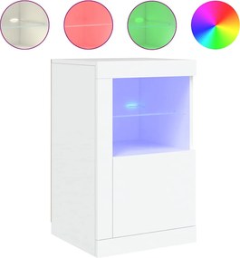 vidaXL Nτουλάπι Βοηθητικό με Φώτα LED Λευκό από Επεξεργασμένο ξύλο