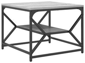 vidaXL Τραπέζι Καφέ με Ράφι - Γκρι Σονόμα - 51x50x40 εκ. - Κατασκευασμένο από Επεξεργασμένο Ξύλο