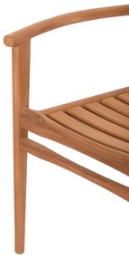 Πολυθρόνα MOOSEN Μασίφ Ξύλο Teak Φυσικό 59x60x78,5Υ εκ. 2αδα 59x60x78.5 εκ.