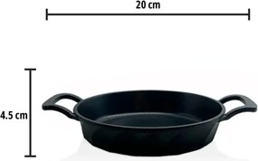 Stewehome Σετ 3 τεμαχίων τηγανιών από χαλαζία Μαύρο 20x8 cm