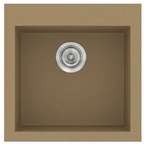 Sanitec Classic 339 Metallic Coffee Ένθετος Νεροχύτης 50cm