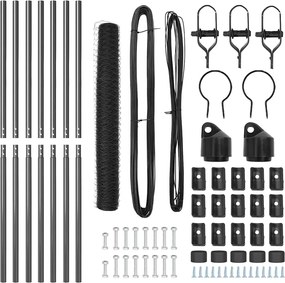 vidaXL Στύλος Περιφράξεων Γκρι 10 x 1,4 μ (50 χιλ διχτύ)
