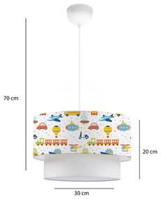 Παιδικό φωτιστικό οροφής Sarty pakoworld πολύχρωμο Φ30x70εκ - PVC - 202-000121