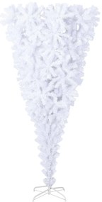 vidaXL Τεχνητό Χριστουγεννιάτικο Δέντρο Λευκό 210 cm PVC και Χάλυβας