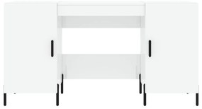 vidaXL Γραφείο Γυαλιστερό Λευκό 140x50x75 εκ. Επεξεργασμένο Ξύλο