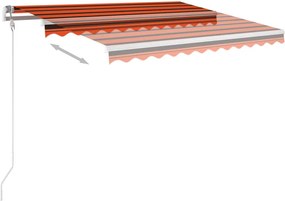 vidaXL Ηλεκτρική τέντα με LED και αισθητήρα 3,5 x 2,5 m
