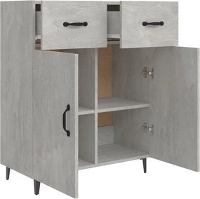 vidaXL Ντουλάπι Γκρι Σκυροδέματος 69,5x34x90 εκ. Επεξεργασμένο Ξύλο