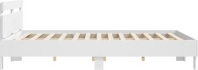 vidaXL Πλαίσιο Κρεβατιού με Κεφαλάρι Λευκό 200x200 εκ. Επεξ. Ξύλο
