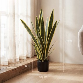 Τεχνητό φυτό Sansevieria μεγάλο 77 cm τεχνητό φυτό σε γλάστρα για σαλόνι, δώρο