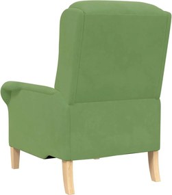 vidaXL Πολυθρόνα Ανοιχτό πράσινο Βελούδο