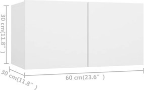 vidaXL Έπιπλα Τηλεόρασης Σετ 7 Τεμαχίων Λευκό από Μοριοσανίδα