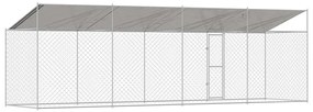 vidaXL Κλουβί σκύλου Ασημί 800 x 200 x 256 εκ. Επικαλυμμένος Χάλυβας