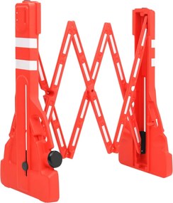 vidaXL Μπάρα Σήμανσης Πτυσσόμενη Κόκκινη 210 x 50 x 105 εκ.